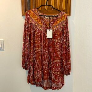 NWT Spell & The Gypsy City Lights Dress Auburn